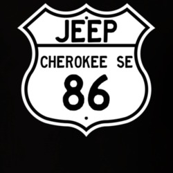 Highway Route Sign Jeep 1986 Cherokee SE T Shirt