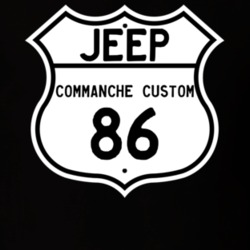 Highway Route Sign Jeep 1986 Commanche Custom T Shirt