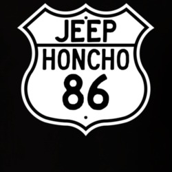 Highway Route Sign Jeep 1986 Honcho T Shirt