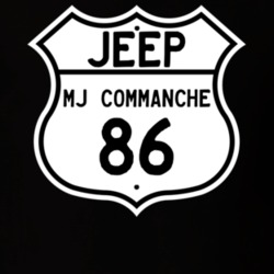 Highway Route Sign Jeep 1986 MJ Commanche T Shirt