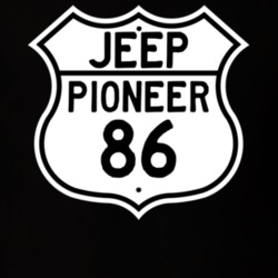 Highway Route Sign Jeep 1986 Pioneer T Shirt