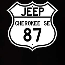 Highway Route Sign Jeep 1987 Cherokee SE T Shirt
