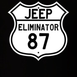 Highway Route Sign Jeep 1987 Eliminator T Shirt