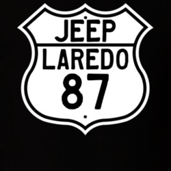 Highway Route Sign Jeep 1987 Laredo T Shirt