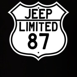 Highway Route Sign Jeep 1987 Limited T Shirt