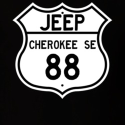 Highway Route Sign Jeep 1988 Cherokee SE T Shirt