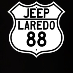 Highway Route Sign Jeep 1988 Laredo T Shirt