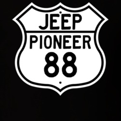 Highway Route Sign Jeep 1988 Pioneer T Shirt