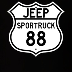 Highway Route Sign Jeep 1988 SporTruck T Shirt