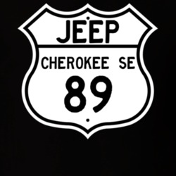 Highway Route Sign Jeep 1989 Cherokee SE T Shirt