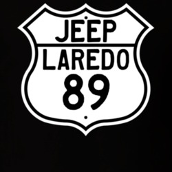 Highway Route Sign Jeep 1989 Laredo T Shirt