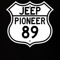 Highway Route Sign Jeep 1989 Pioneer T Shirt