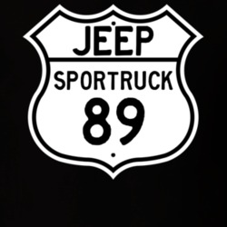 Highway Route Sign Jeep 1989 SporTruck T Shirt