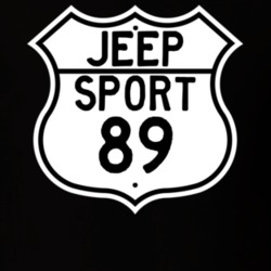 Highway Route Sign Jeep 1989 Sport T Shirt