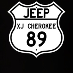 Highway Route Sign Jeep 1989 XJ Cherokee T Shirt
