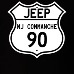 Highway Route Sign Jeep 1990 MJ Commanche T Shirt