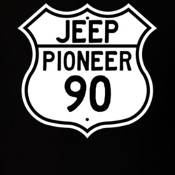 Highway Route Sign Jeep 1990 Pioneer T Shirt