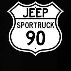 Highway Route Sign Jeep 1990 SporTruck T Shirt