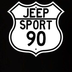 Highway Route Sign Jeep 1990 Sport T Shirt