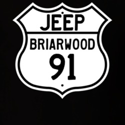 Highway Route Sign Jeep 1991 Briarwood T Shirt