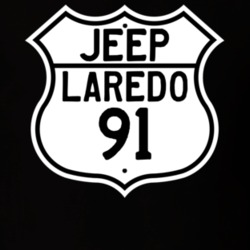 Highway Route Sign Jeep 1991 Laredo T Shirt