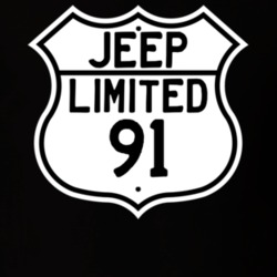 Highway Route Sign Jeep 1991 Limited T Shirt