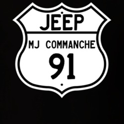 Highway Route Sign Jeep 1991 MJ Commanche T Shirt