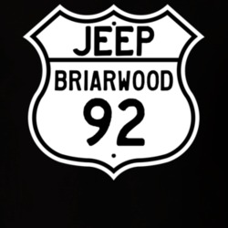 Highway Route Sign Jeep 1992 Briarwood T Shirt