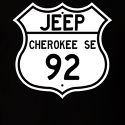 Highway Route Sign Jeep 1992 Cherokee SE T Shirt