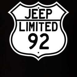 Highway Route Sign Jeep 1992 Limited T Shirt