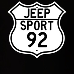Highway Route Sign Jeep 1992 Sport T Shirt