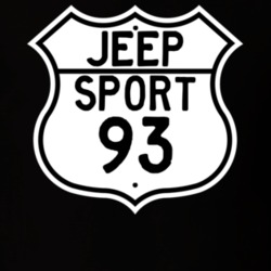 Highway Route Sign Jeep 1993 Sport T Shirt