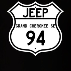 Highway Route Sign Jeep 1994 Grand Cherokee SE T Shirt