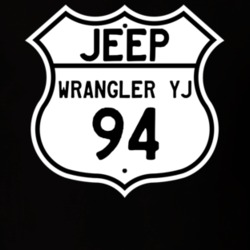 Highway Route Sign Jeep 1994 Wrangler YJ T Shirt