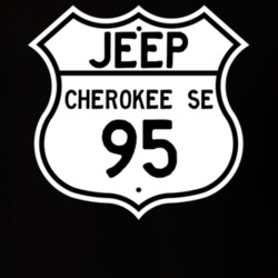 Highway Route Sign Jeep 1995 Cherokee SE T Shirt