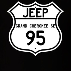 Highway Route Sign Jeep 1995 Grand Cherokee SE T Shirt