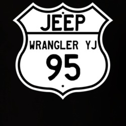 Highway Route Sign Jeep 1995 Wrangler YJ T Shirt