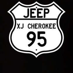 Highway Route Sign Jeep 1995 XJ Cherokee T Shirt