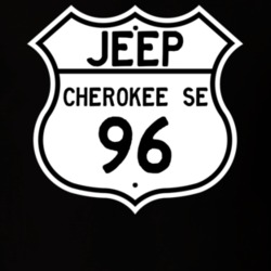 Highway Route Sign Jeep 1996 Cherokee SE T Shirt