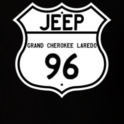 Highway Route Sign Jeep 1996 Grand Cherokee Laredo T Shirt