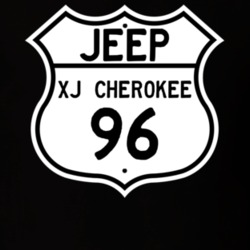 Highway Route Sign Jeep 1996 XJ Cherokee T Shirt