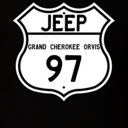 Highway Route Sign Jeep 1997 Grand Cherokee Orvis T Shirt