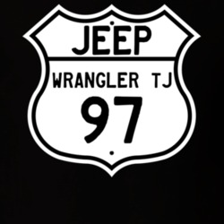 Highway Route Sign Jeep 1997 Wrangler TJ T Shirt