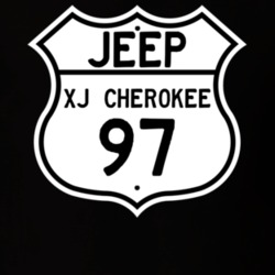 Highway Route Sign Jeep 1997 XJ Cherokee T Shirt