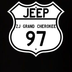 Highway Route Sign Jeep 1997 ZJ Grand Cherokee T Shirt