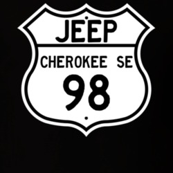 Highway Route Sign Jeep 1998 Cherokee SE T Shirt