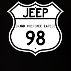 Highway Route Sign Jeep 1998 Grand Cherokee Laredo T Shirt