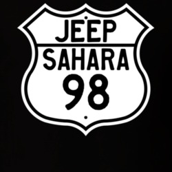 Highway Route Sign Jeep 1998 Sahara T Shirt