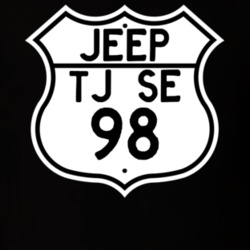 Highway Route Sign Jeep 1998 TJ SE T Shirt