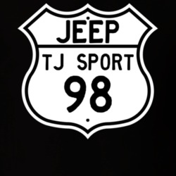 Highway Route Sign Jeep 1998 TJ Sport T Shirt